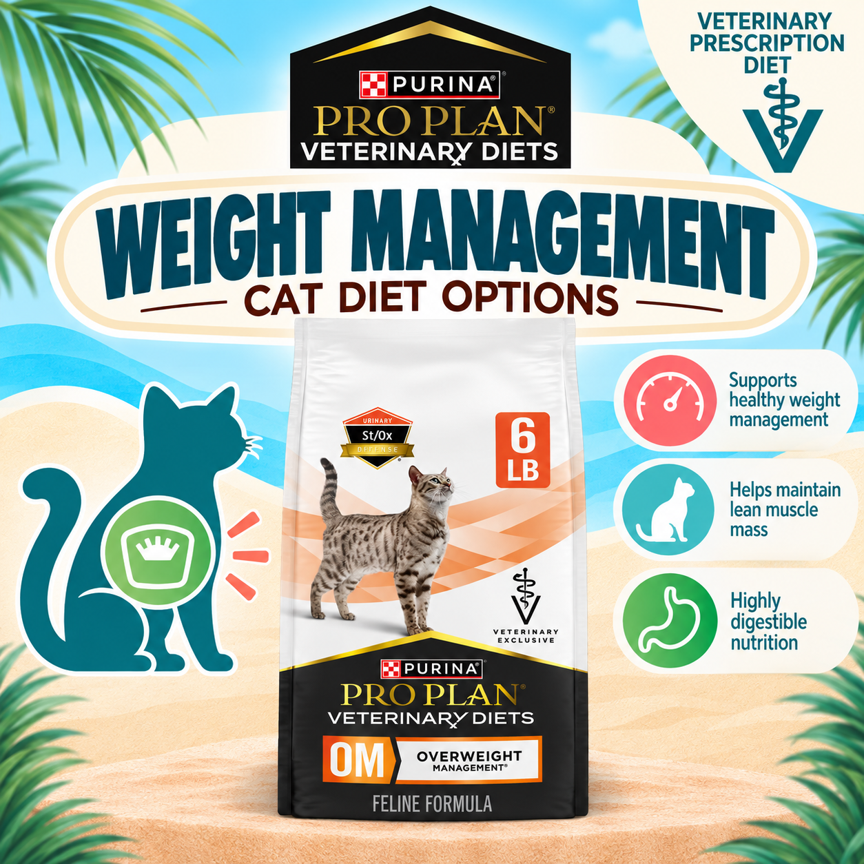 Purina Pro Plan Veterinary Diets OM Overweight Management cat food for cats