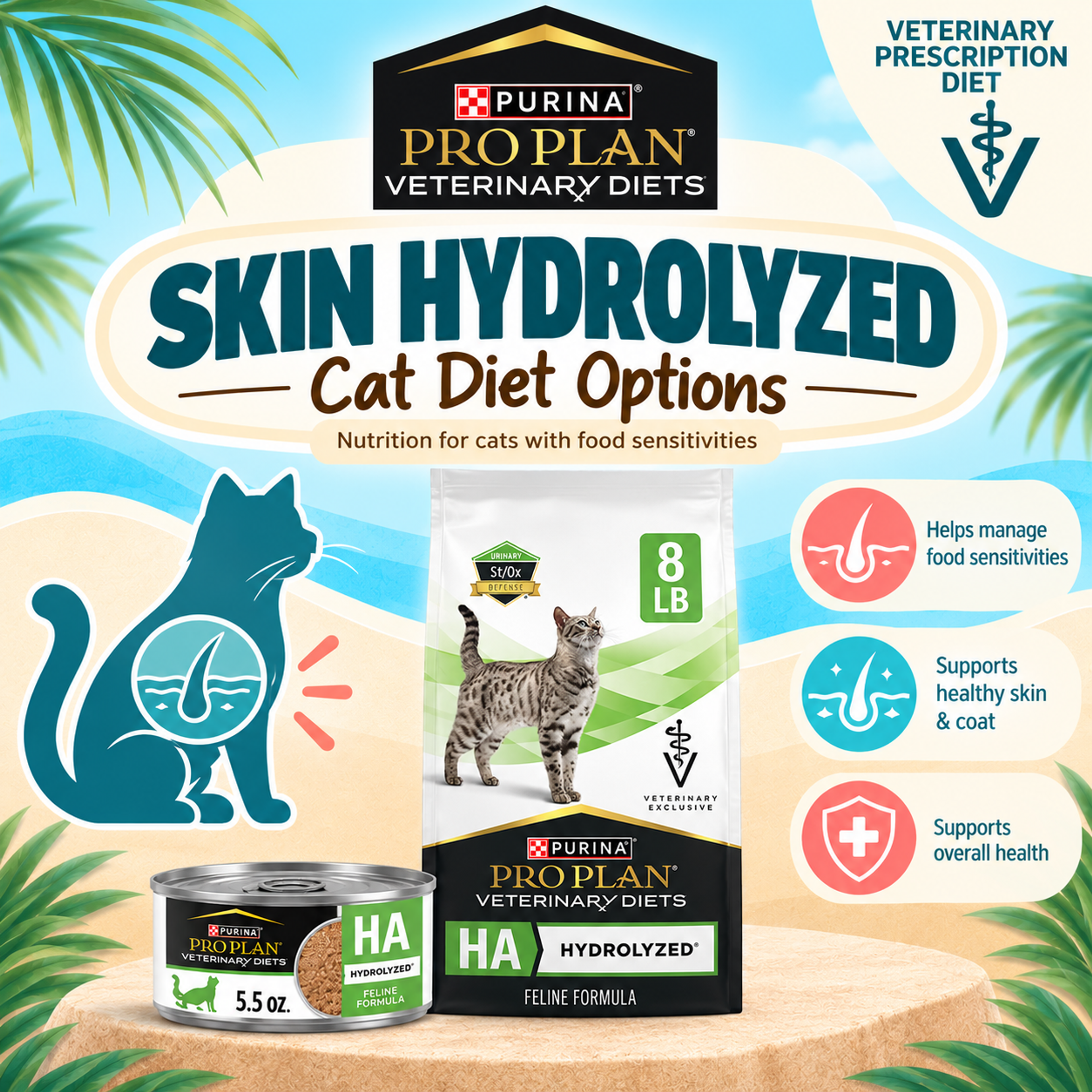 Purina Pro Plan Veterinary Diets HA Hydrolyzed Dry Cat Food bag