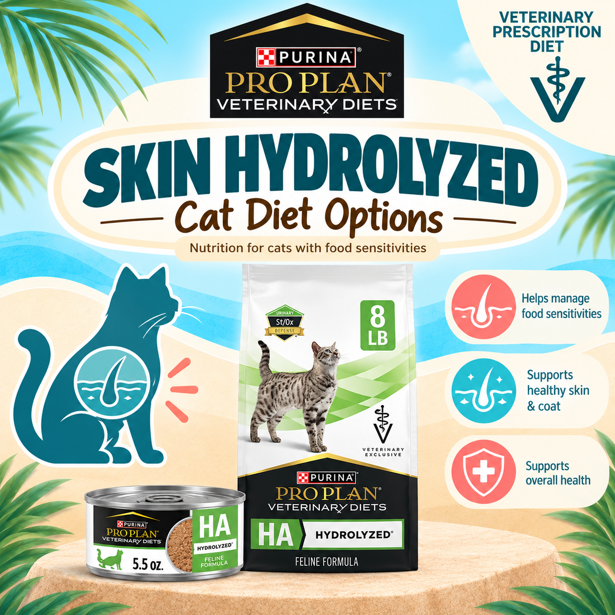 Purina Pro Plan Veterinary Diets HA Hydrolyzed Dry Cat Food bag