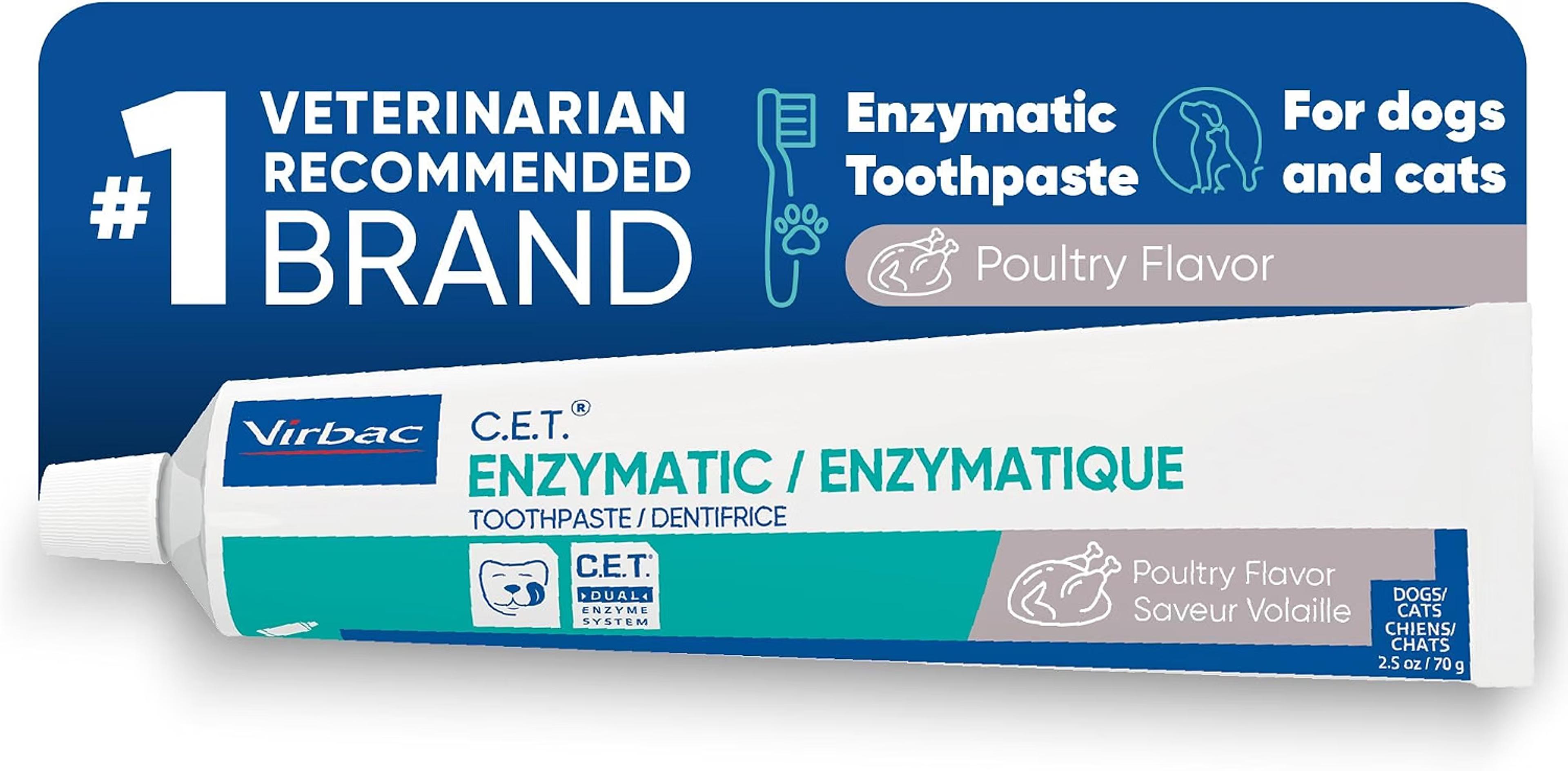 Virbac C.E.T. enzymatic toothpaste for dogs and cats, poultry flavor