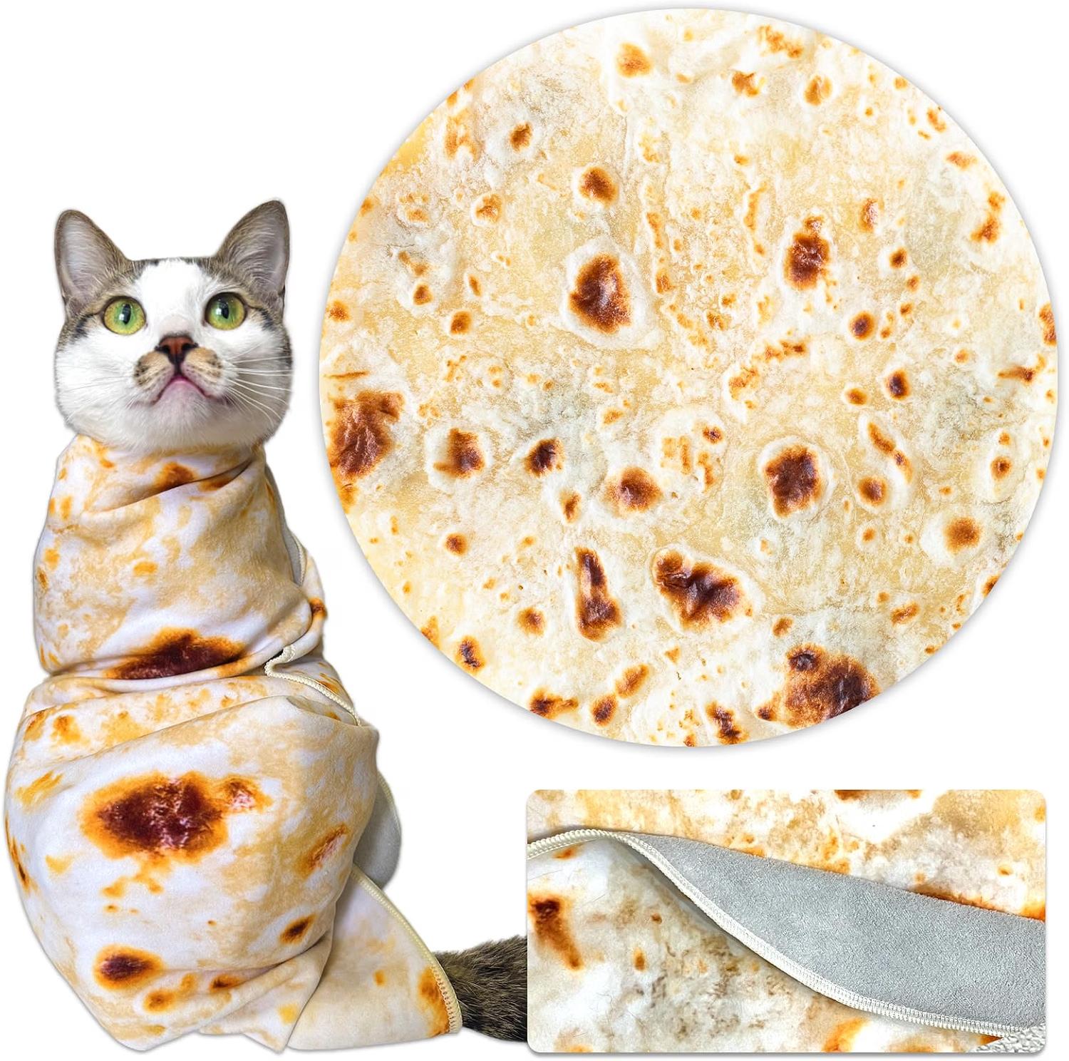 Cat wearing a restraint wrap