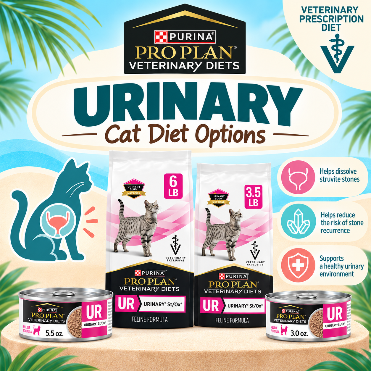 Purina Pro Plan Veterinary Diets UR Urinary St/Ox cat diet for urinary health