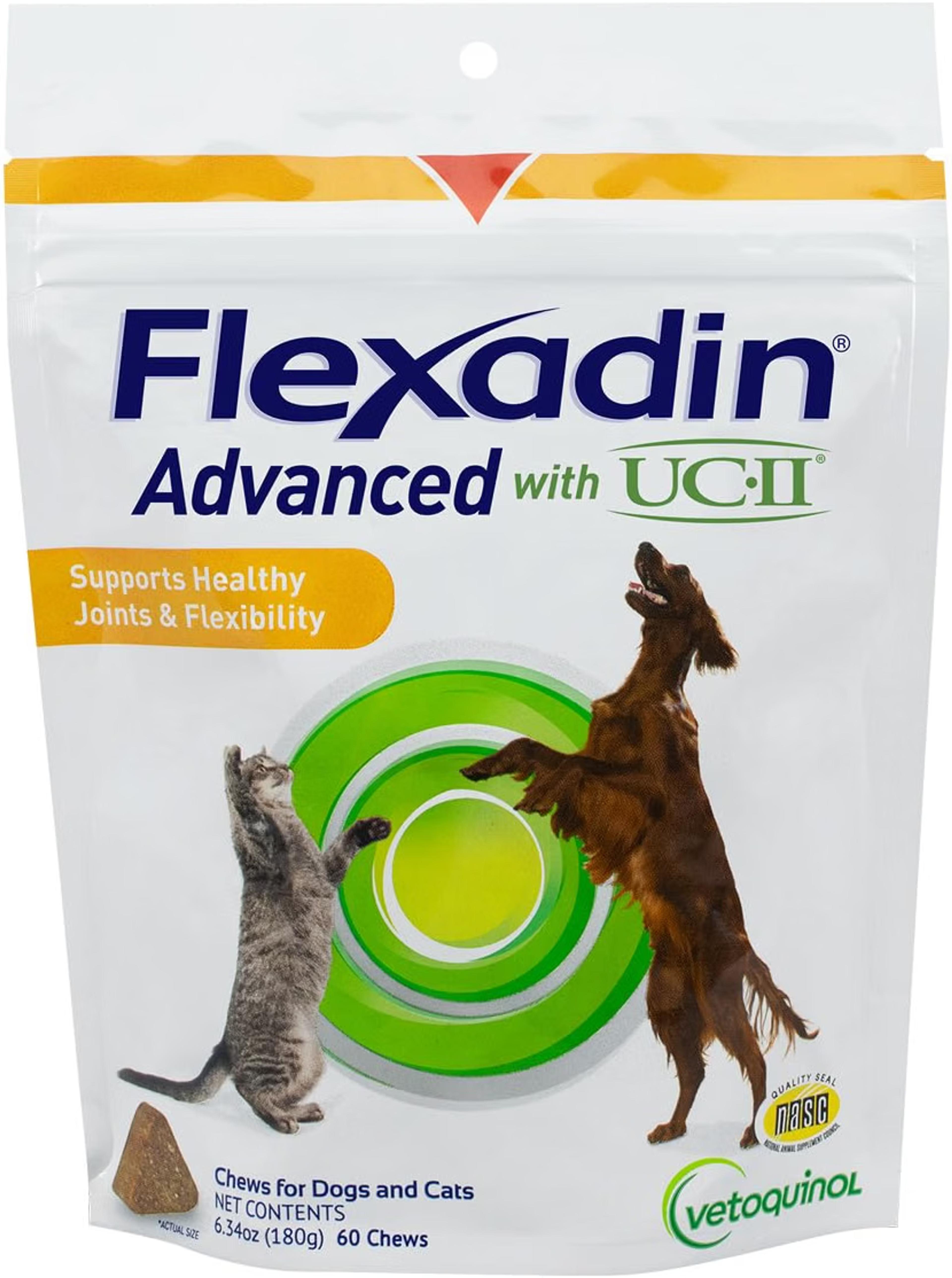 Vetoquinol Flexadin Advanced joint support soft chews for dogs and cats