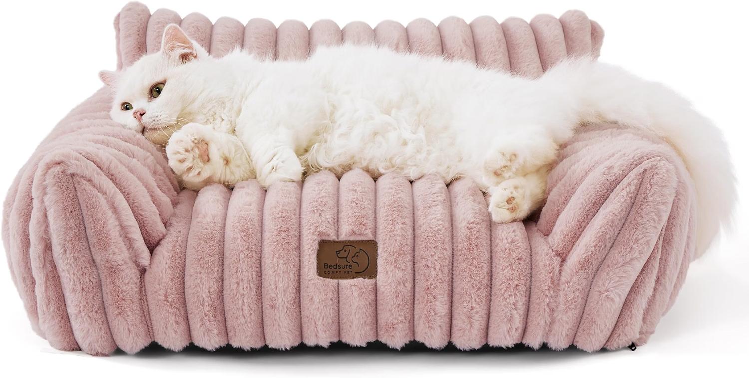 Bedsure ComfyFleece pet couch for cats and small dogs