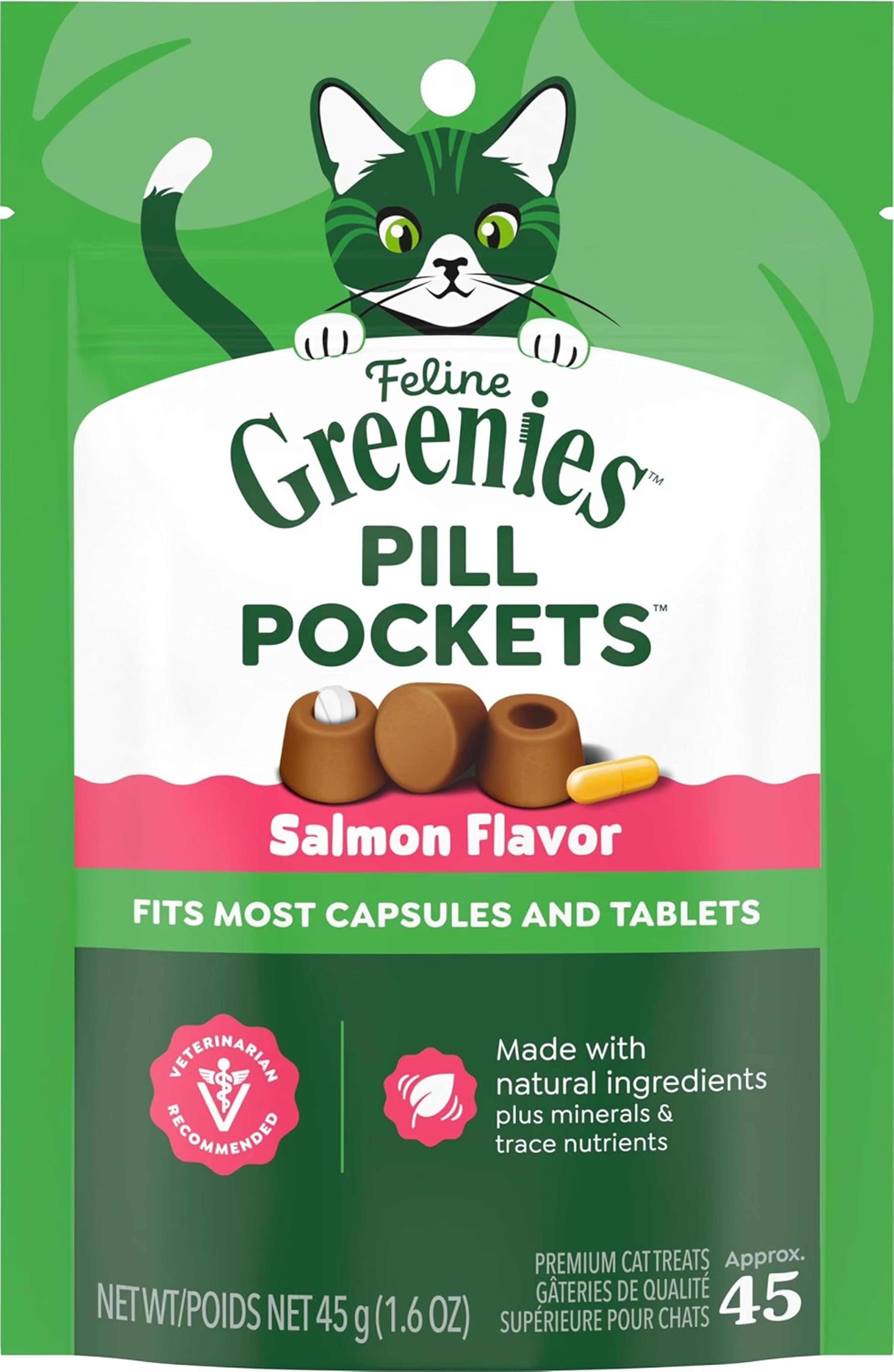 FELINE GREENIES PILL POCKETS cat treats for hiding medications