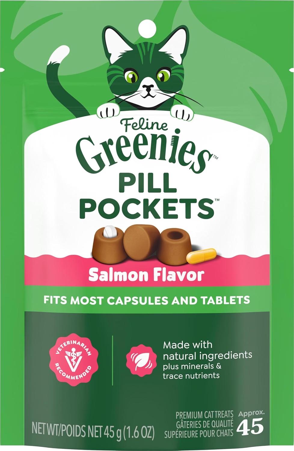 FELINE GREENIES PILL POCKETS cat treats for hiding medications