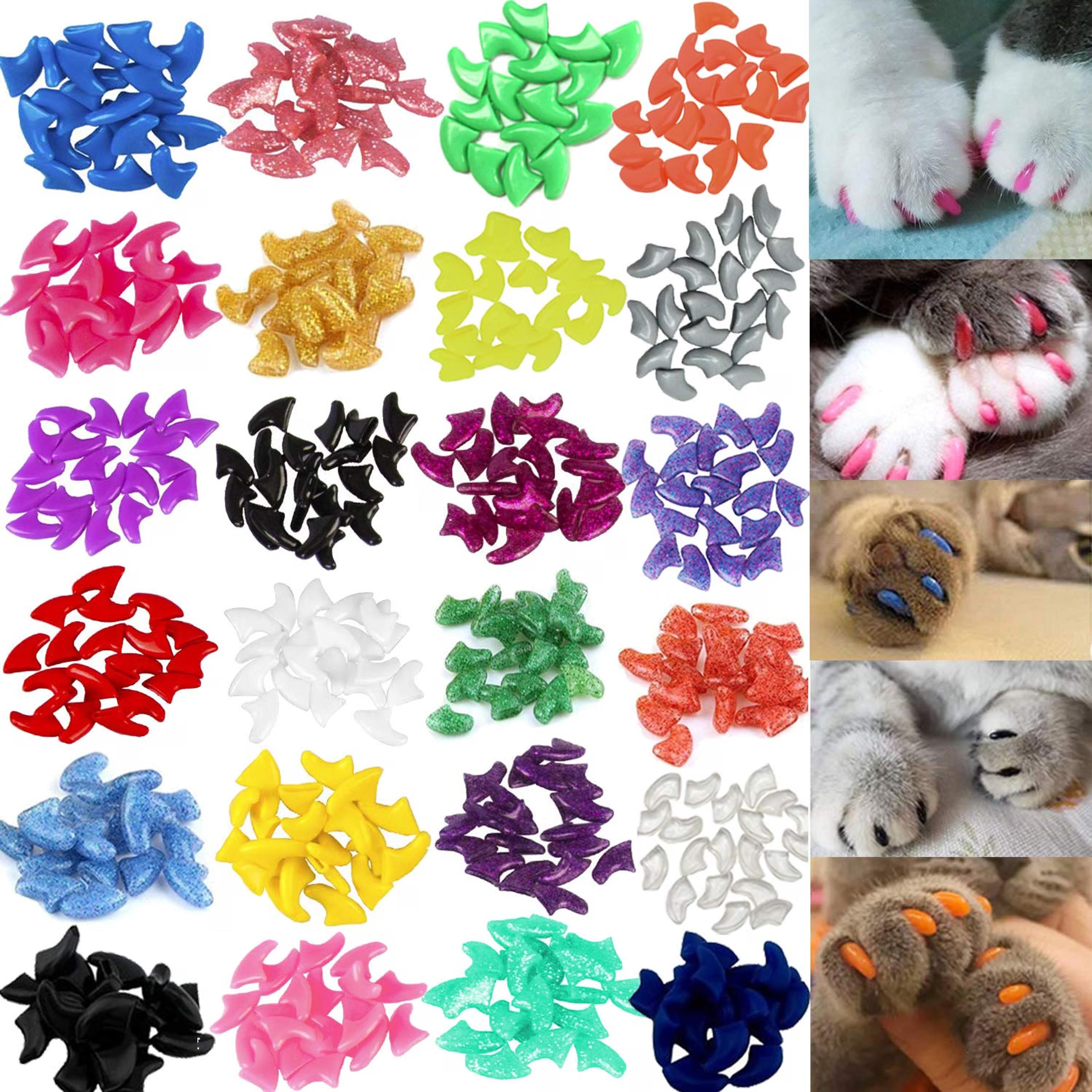 VICTHY colorful cat nail caps with adhesive and applicators