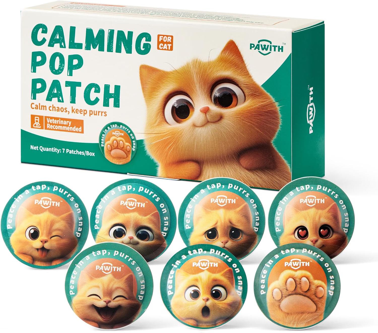 Pawith Cat Calming Pop Patches for stress support