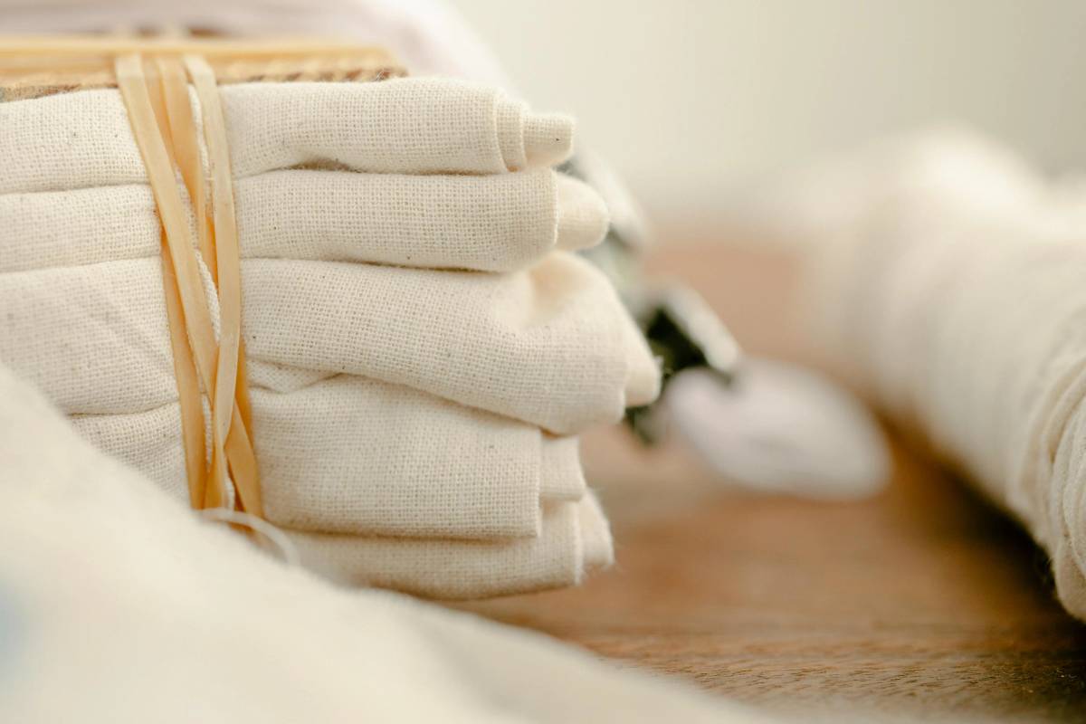 Natural linen and cotton fabrics for sustainable apparel material options