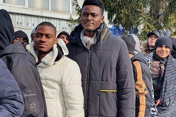 People standing in a line