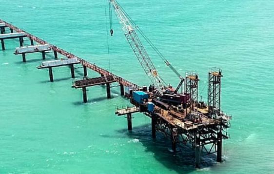Piling Gantry at Tuticorin for Marine Jetty Works