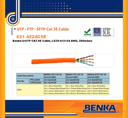 Cáp Mạng Benka ( 621 4224C5E ) Benka U/UTP CAT.5 LSZH Cable 4×2×24AWG