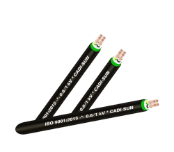 Cáp cao su 4 ruột (1 ruột trung tính nhỏ hơn) bọc cách điện cao su, bọc vỏ cao su (TCVN 5935-1/ IEC 60502-1, Cu/NR/NR, 0.6/1kV)