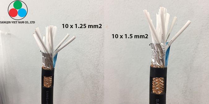 cáp điều khiển có lưới chống nhiễu sangjin