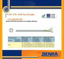 Cáp Mạng Benka ( 313 4224FC5E ) Benka F/UTP CAT.5 Cable 4×2×24AWG Chống Nhiễu