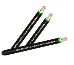 Cáp cao su 3 ruột cách điện cao su, bọc vỏ cao su (TCVN 5935-1/ IEC 60502-1, Cu/NR/NR, 0.6/1kV)