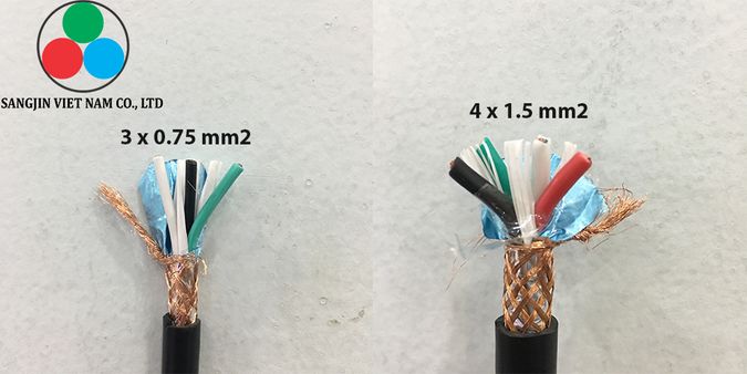 cáp điều khiển có lưới chống nhiễu sangjin