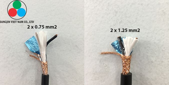 cáp điều khiển có lưới chống nhiễu sangjin