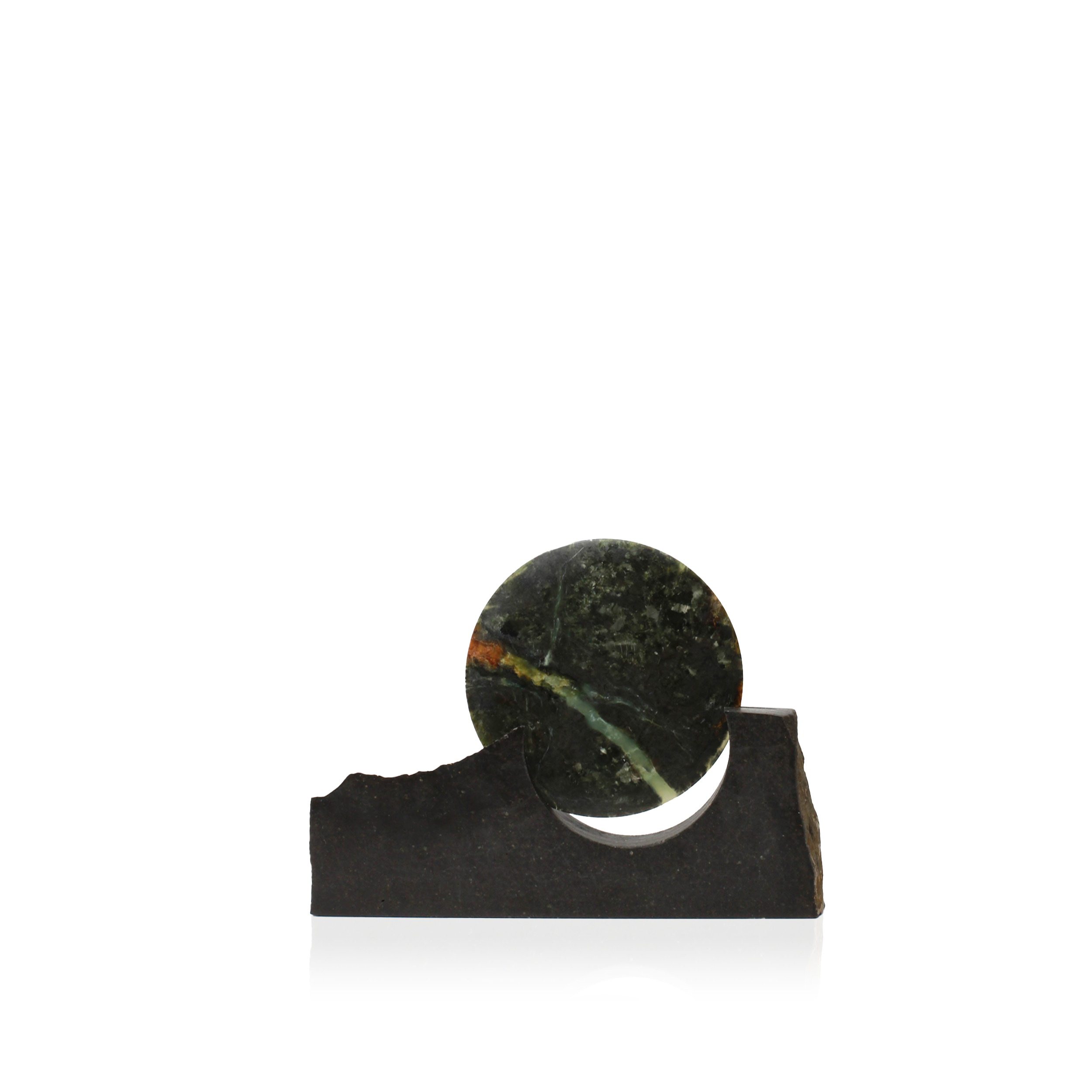 New Zealand Pounamu Disc Sculpture (ASDISCSC1698P-1)