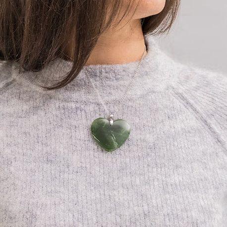 Lady wearing necklace