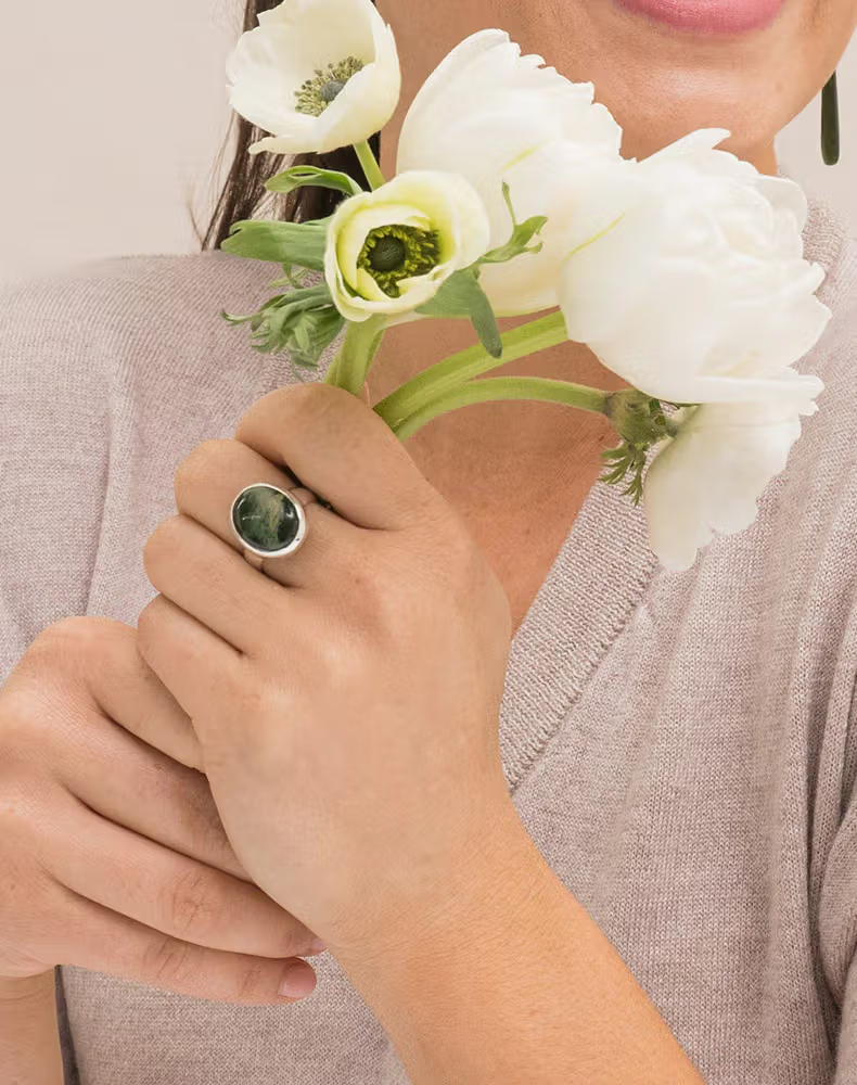 Lady wearing ring