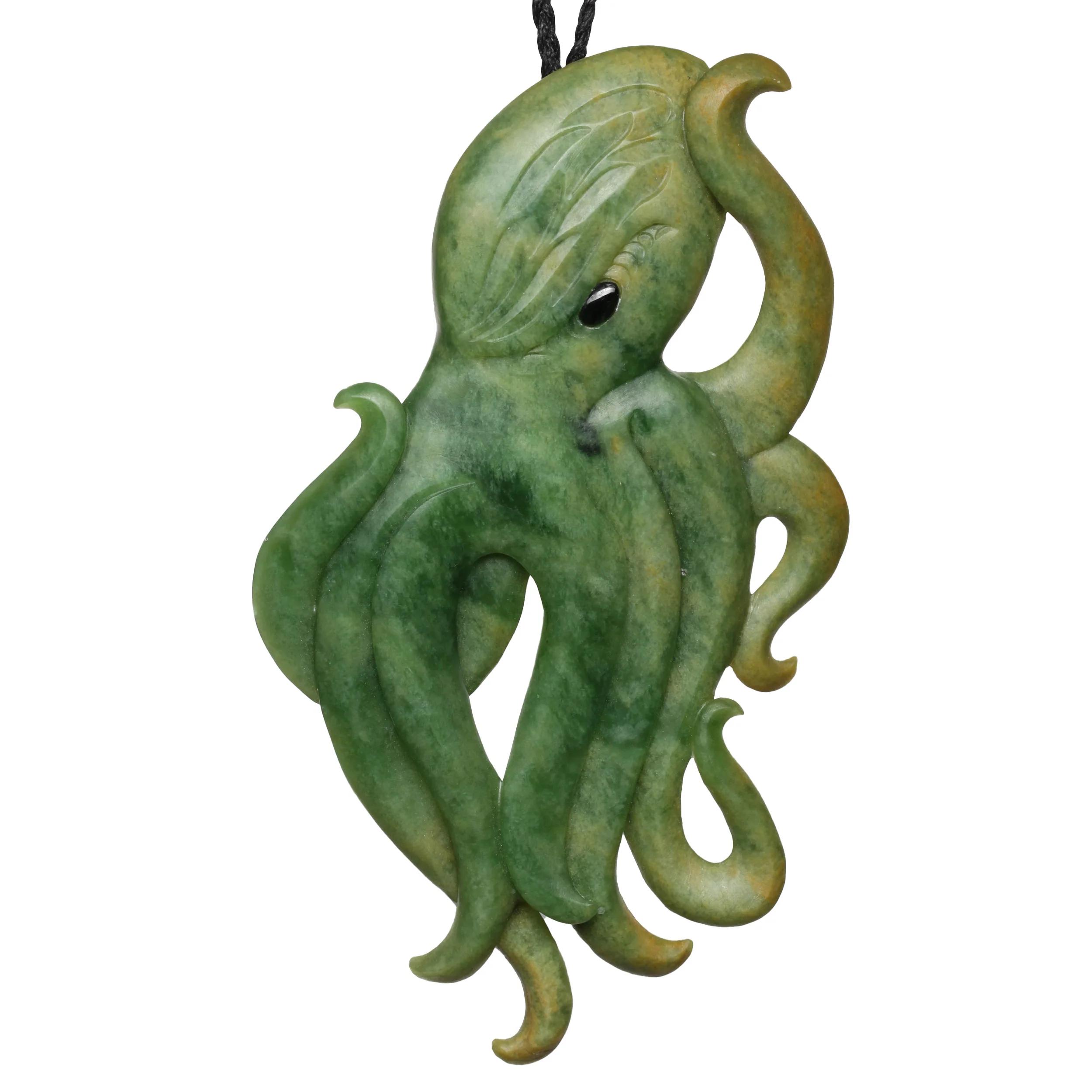 New Zealand Pounamu Wheke Nui Pendant