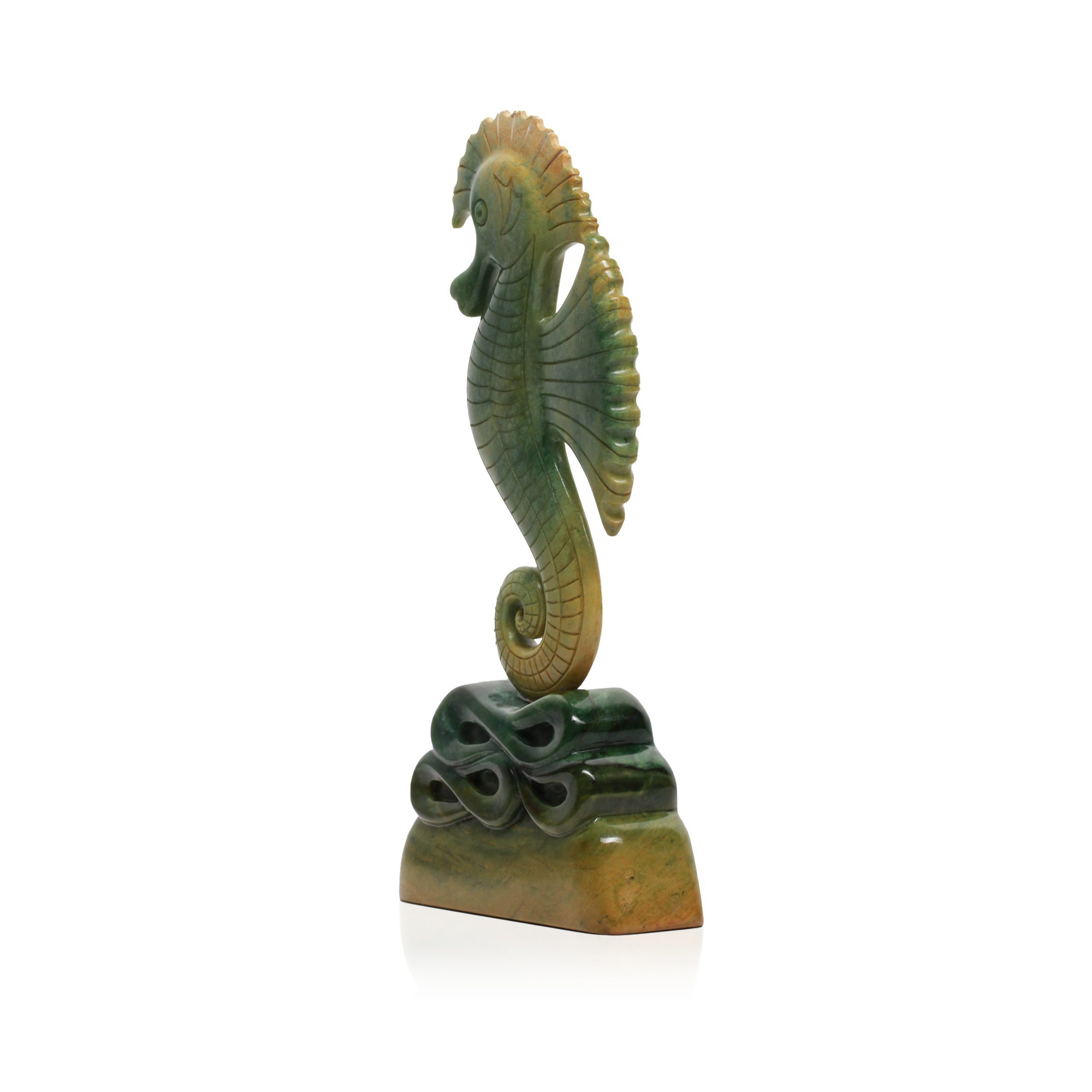 New Zealand Greenstone Seahorse Sculpture (DL-GSSCULPTURE7)