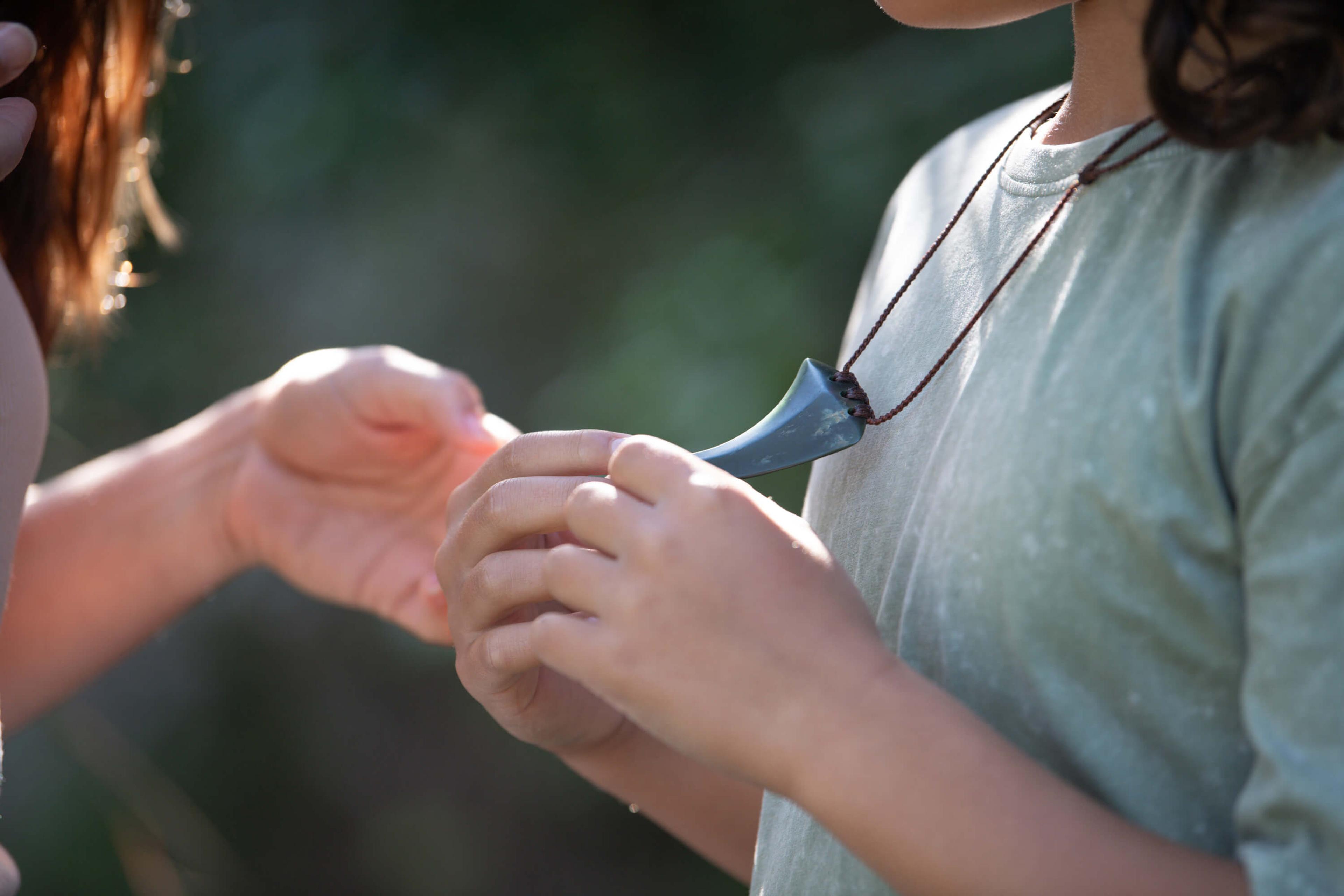 Pounamu Tooth design in hand