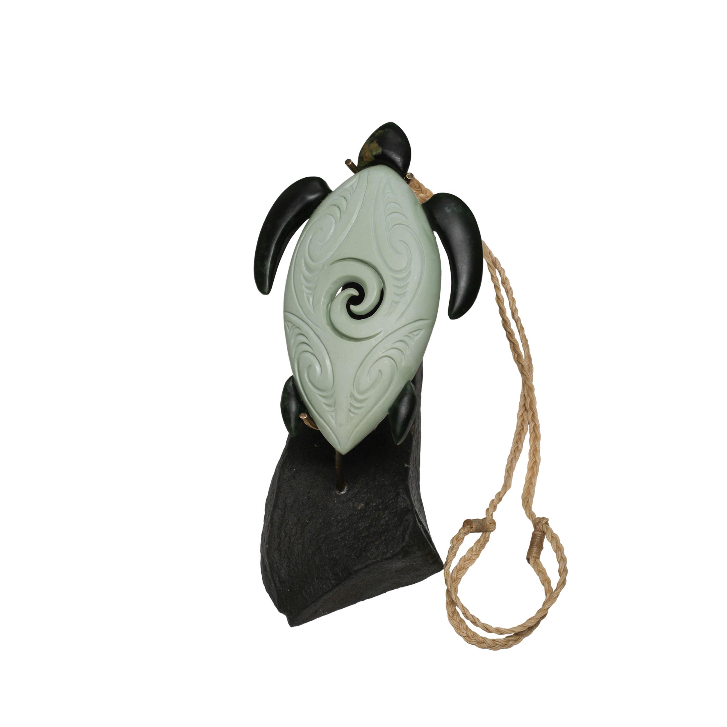 New Zealand Pounamu Turtle Wearable Sculpture