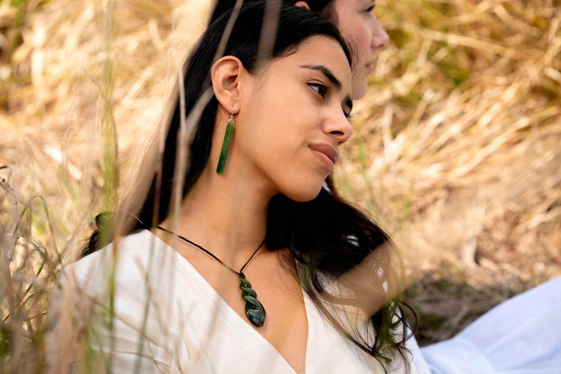 New Zealand Pounamu Drop Earrings