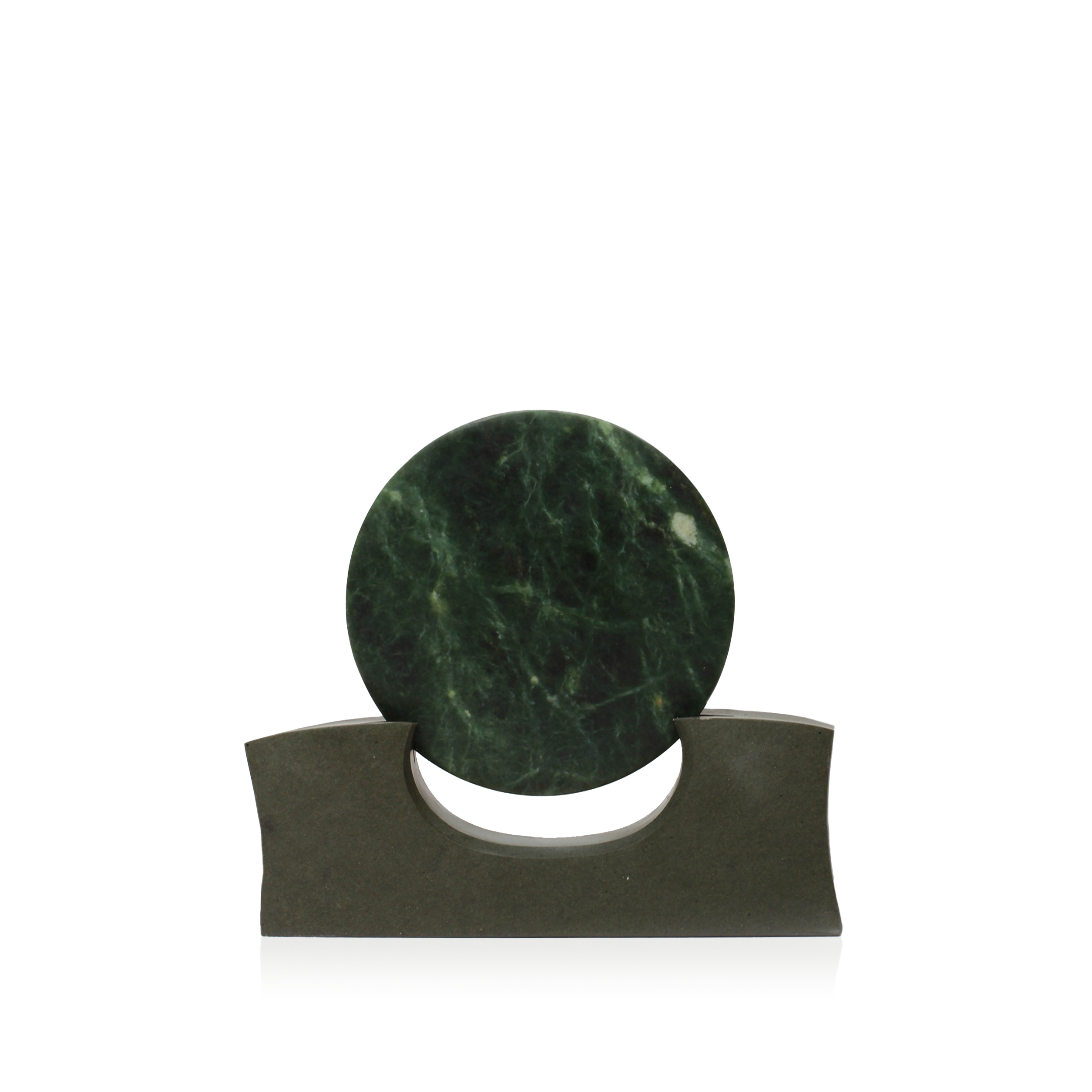 New Zealand Pounamu Disc Sculpture (DL-RMSCDISC2280P-1)