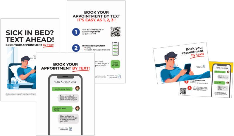 Posters and flyers to promote text messaging at your clinic Posters and flyers to promote text messaging at your clinic