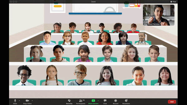 A screen capture of ZOOM's new feature letting users to form a virtual classroom