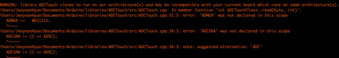 Error message saying that the Arduino Nano 33 IoT is incompatible