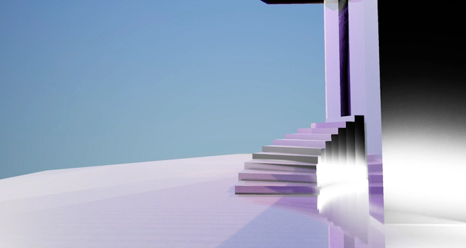 Hinting the existence of another level with colored point lights (2)