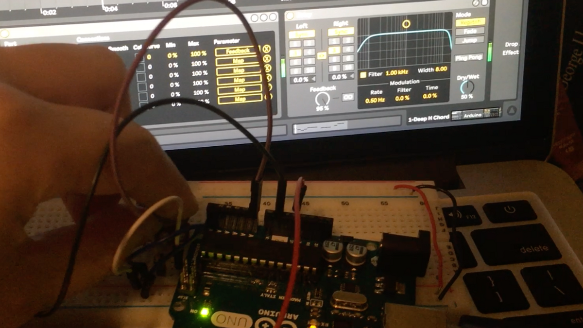 Controlling Ableton Live using an Arduino potentiometer