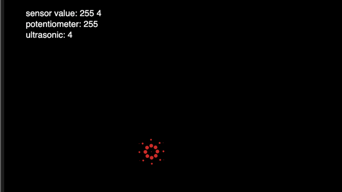 Screen capture of p5js communicating with arduino