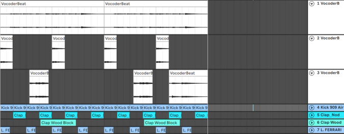 Screen capture of making a 8 second loop for the lunar landscape in Ableton Live