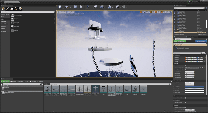 Applying reflective materials in all of the meshes