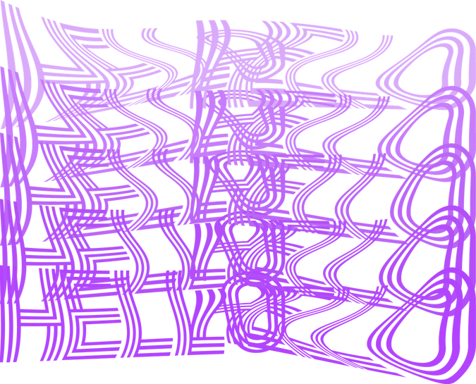 distorted weaving pattern-like purple hellos