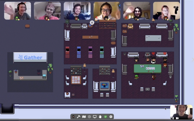 Screen capture of Gather.town