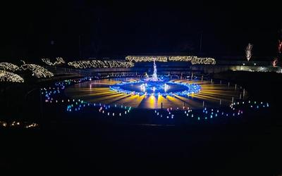 静峰ふるさと公園｜冬のイルミネーション「花ホタルのもり」【那珂市】