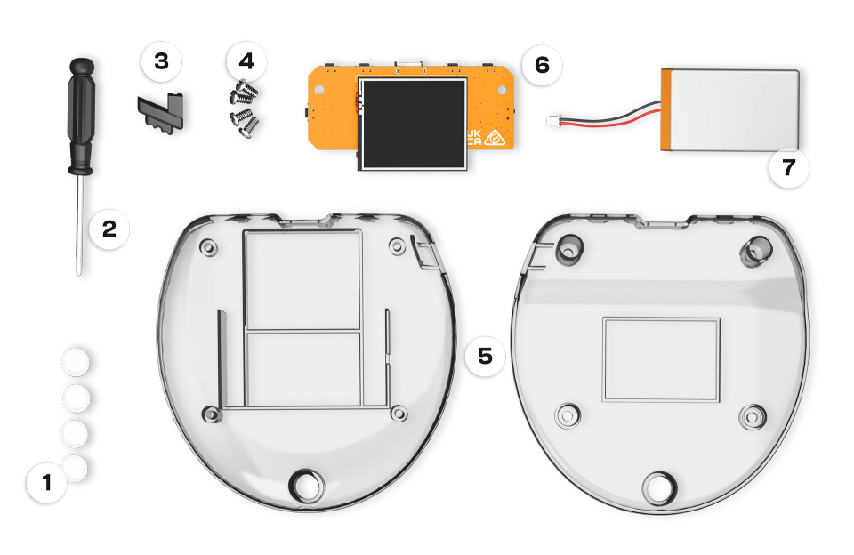 CircuitMess Codee 2.0 components