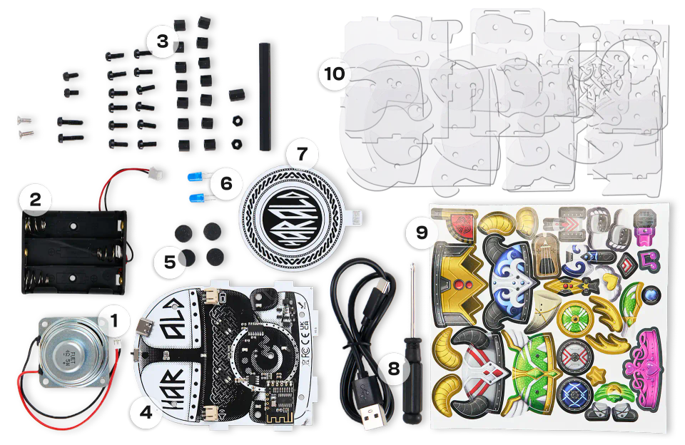 CircuitMess Dusty components