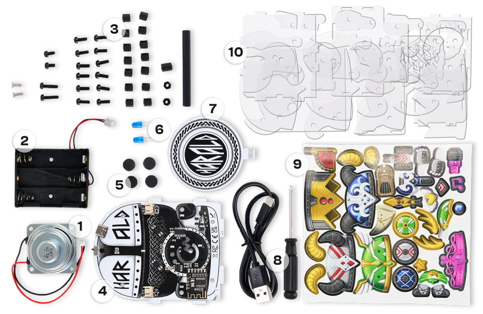CircuitMess Dusty components