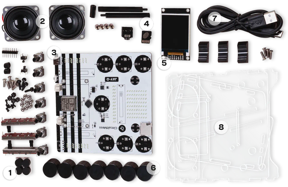 CircuitMess Dusty components