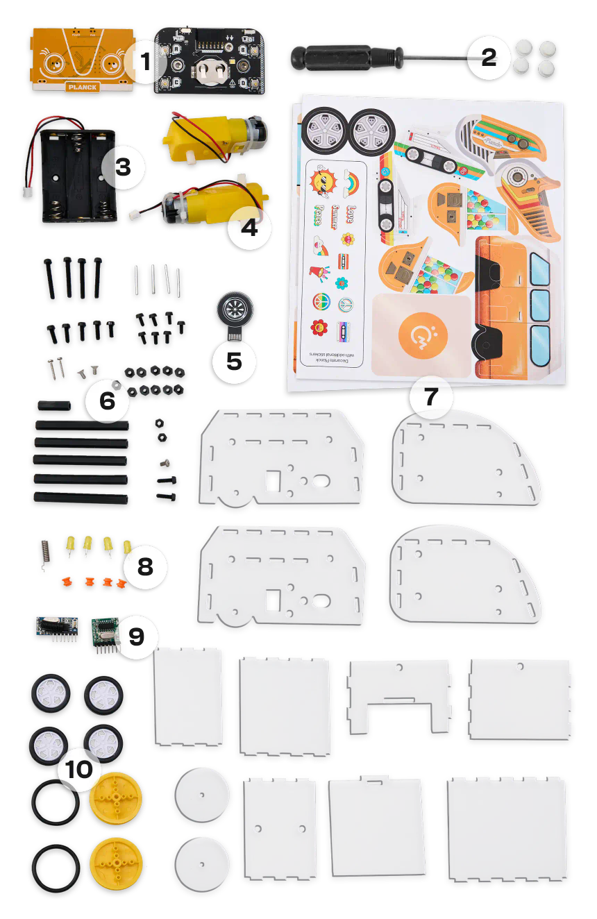 CircuitMess Planck components