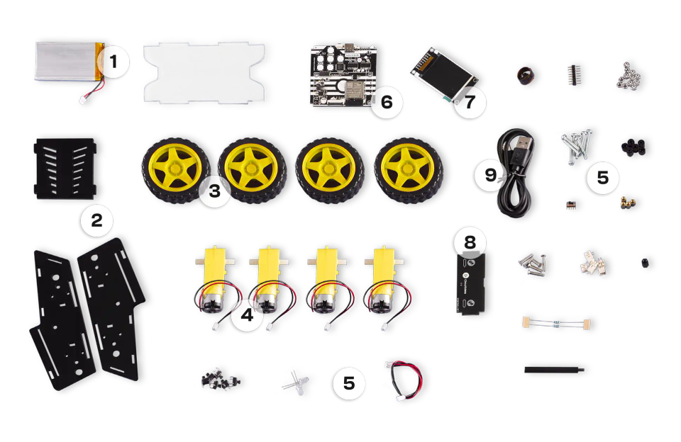 CircuitMess Wheelson components