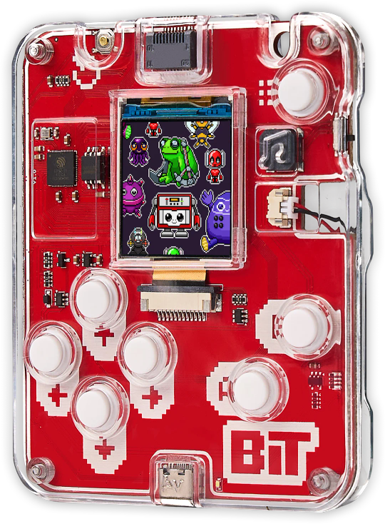 CircuitMess Bit 2.0 on a transparent background