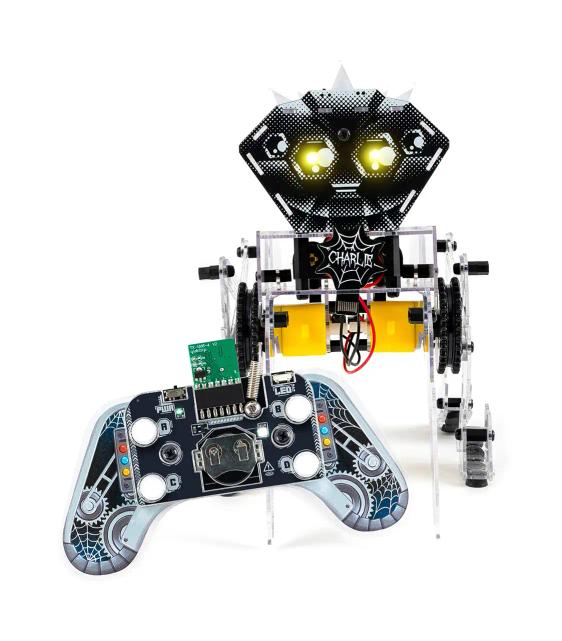 CircuitMess Charlies with its controller on a white background